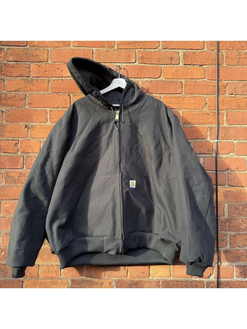 carhartt black hooded jacket XXL
